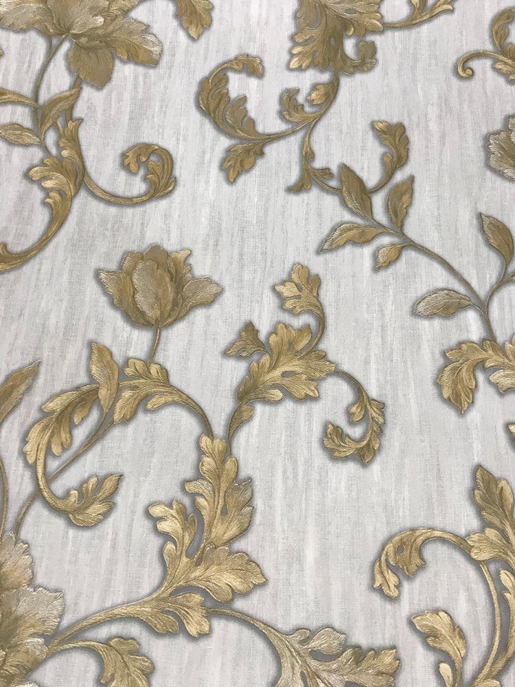 ОБОИ ART винил КОМПАКТНЫЙ на флизе 1,06х10 DAPHNA  ЗОЛОТО НА СВ СЕРОМ