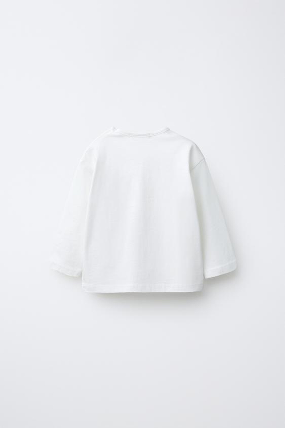 ZARA ФУТБОЛКА С АППЛИКАЦИЕЙ «ЩЕНОК», ЖЕЛТОВАТО-БЕЛЫЙ