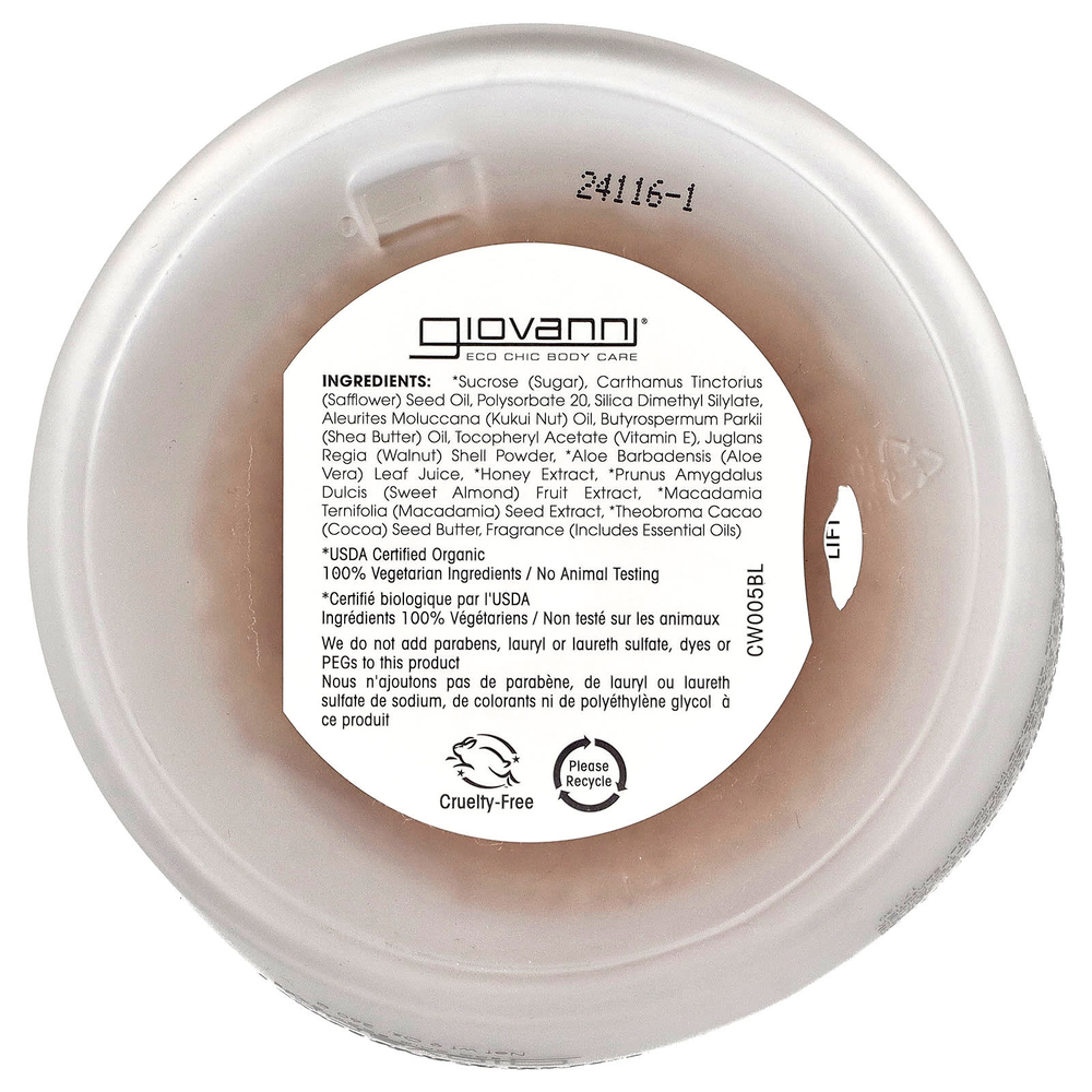 Giovanni, Hot Chocolate, сахарный скраб с измельченными какао-бобами, 260 г (9 унций)