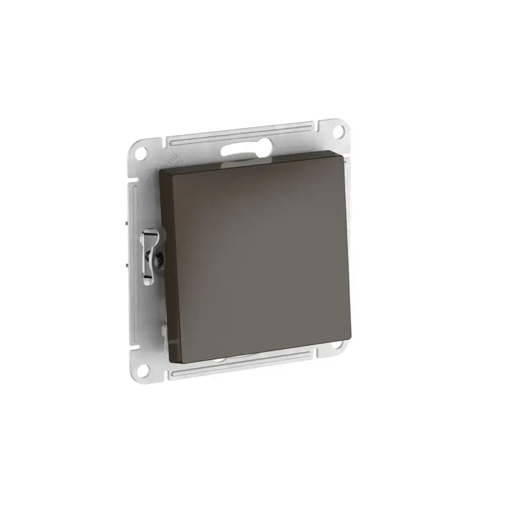 ATLASDESIGN 1-клавишный ВЫКЛЮЧАТЕЛЬ КНОПОЧНЫЙ, сх.1, 10А, мех., быстрозажим. клем., МОККО