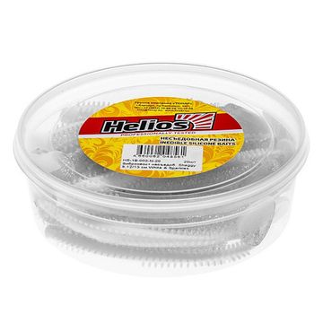 Виброхвост несъедоб. Shaggy 5,12/13 см White & Sparkles 20шт. (HS-18-002-N-20) Helios