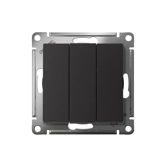 Выключатель 3-кл. СП AtlasDesign 10А IP20 (сх. 1+1+1) 10AX механизм карбон SE ATN001031