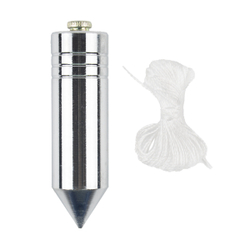 Отвес цилиндрический Шабашка, металл, шнур 5 м, 300 г