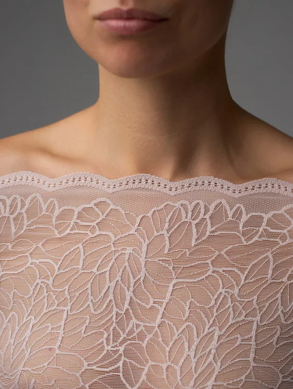 03-295 ОПТ Кружево эластичное 22 см, серебристый пион 168