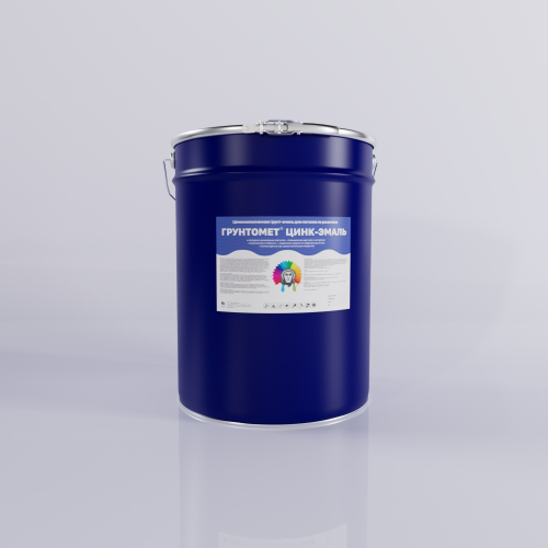 Грунт цинковый Грунтомет Цинк-Эмаль по металлу 12 кг