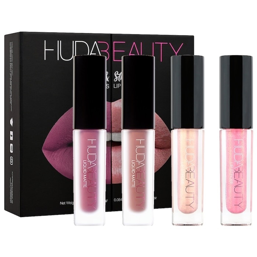 HUDA BEAUTY Matte & Strobe Lip Set