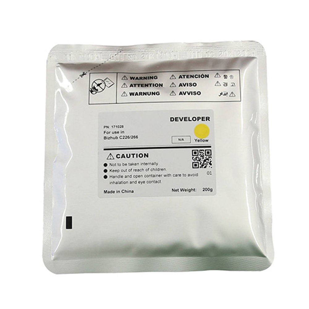 Девелопер для KONICA MINOLTA Bizhub C226/C266 (CET) Yellow, 170г, CET171028
