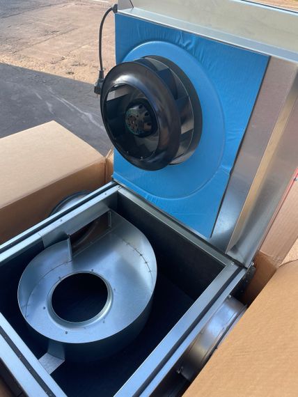 Systemair KVKE 200 шумоизолированный канальный радиальный вентилятор для круглых воздуховодов