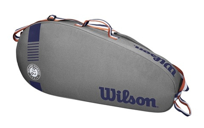 Сумка теннисная Wilson Team 3PK Roland Garros - grey/blue