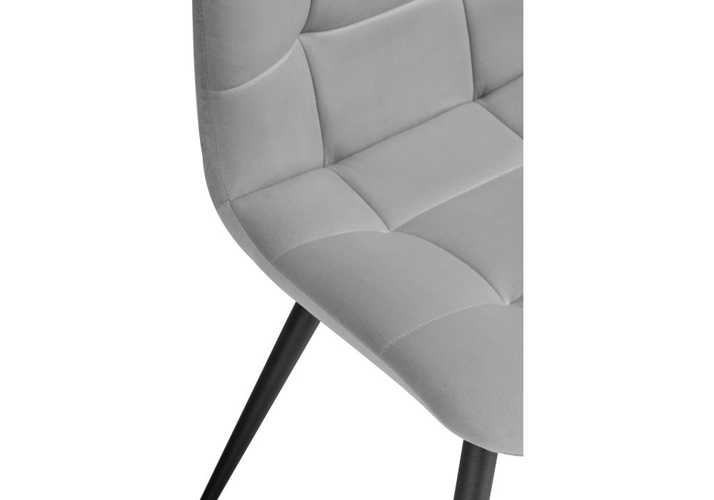 Стул на металлокаркасе Чилли светло-серый велюр / черный