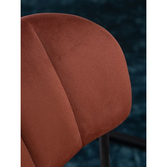 Стул барный eirill, велюр, кирпичный