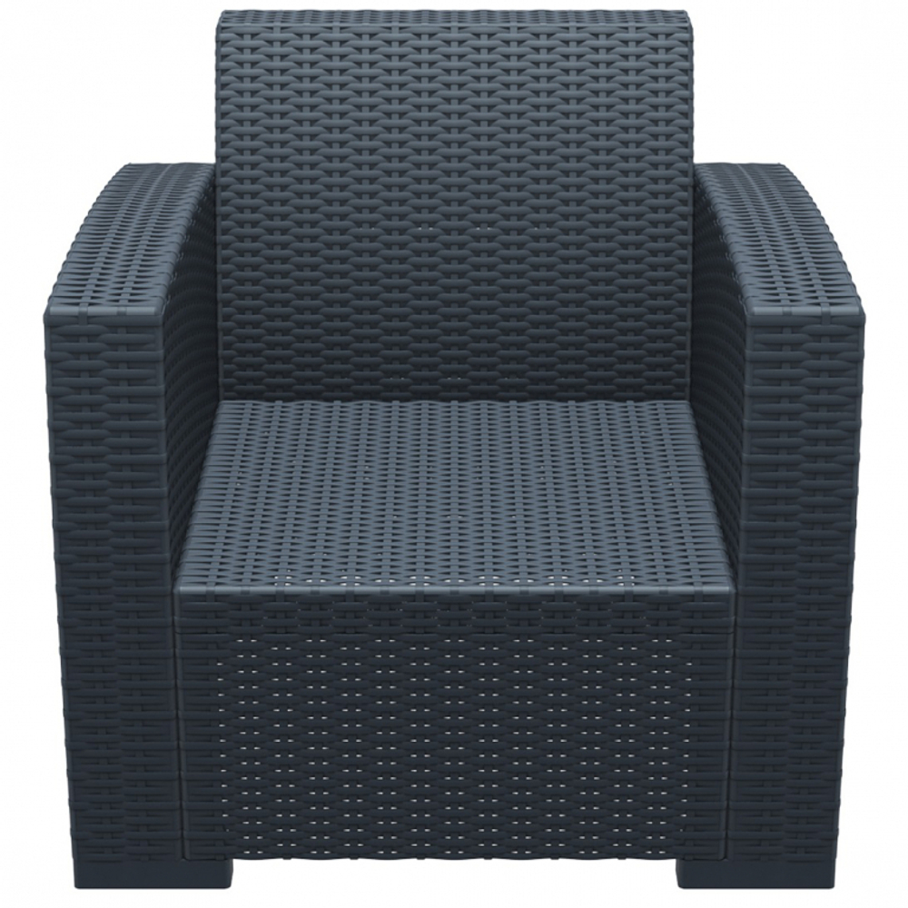 Кресло пластиковое плетеное с подушками Monaco Lounge