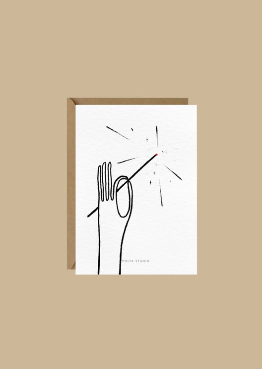 Открытка SPARKLER / Polya Studio