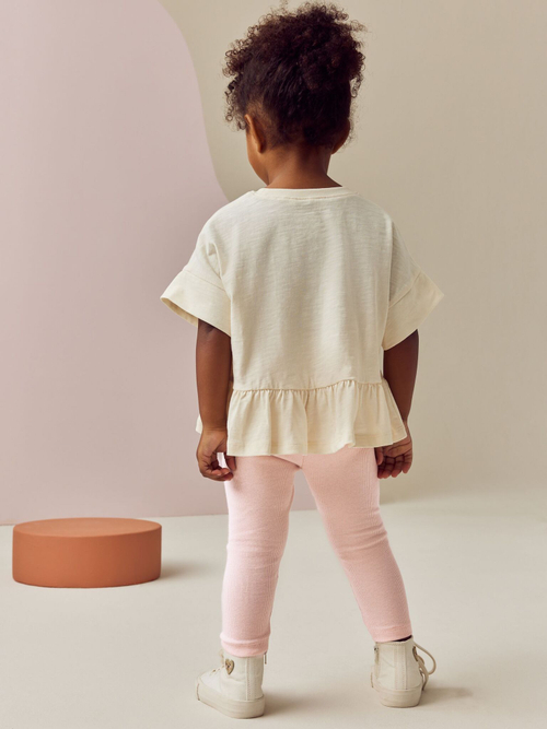 Легинсы с вышивкой для девочки Next E51-662, Розовый