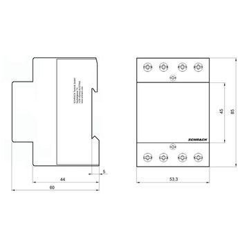 Контактор модульный 40A 4NC 230VAC Schrack Technik BZ326459ME