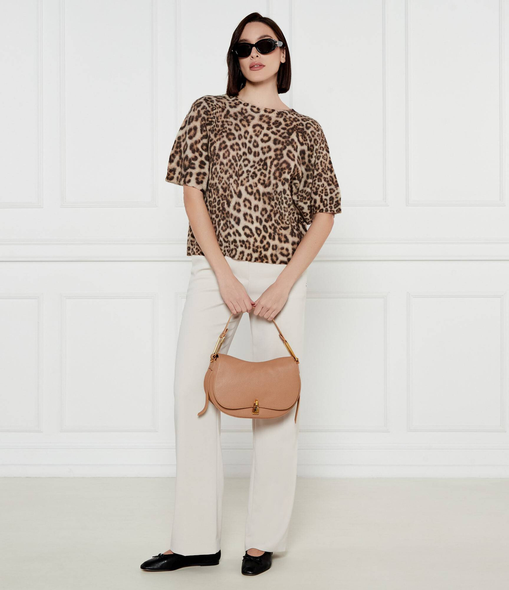 Кожаная сумка через плечо Coccinelle - бежевый(E1 PQR 18 03 01)