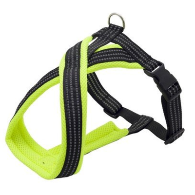 Шлейка нейлон х-образная с мягкой подкладкой, зеленая (размер(15мм х 26см х 34/45см))