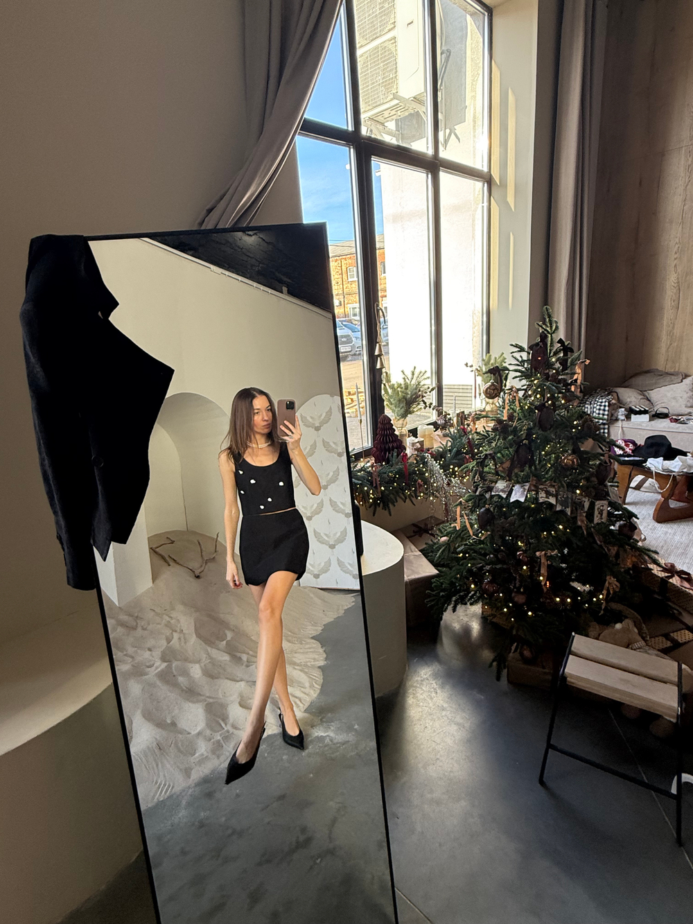 Юбка-мини из 100% шелка