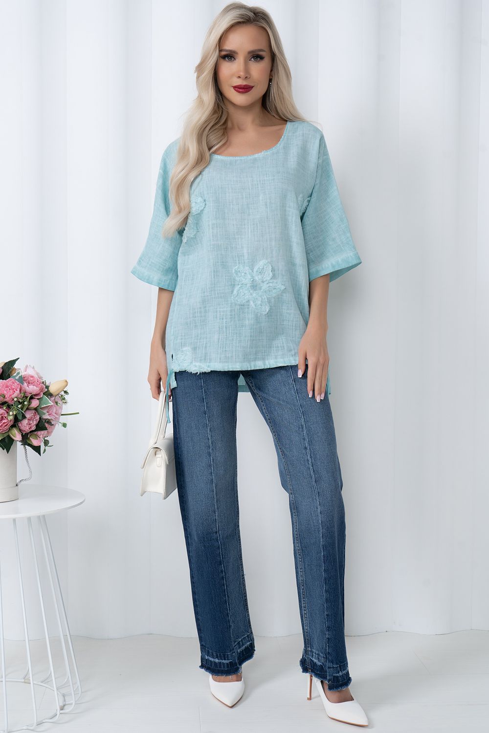 Блузка Мила (мята) Б11-132 Nikol