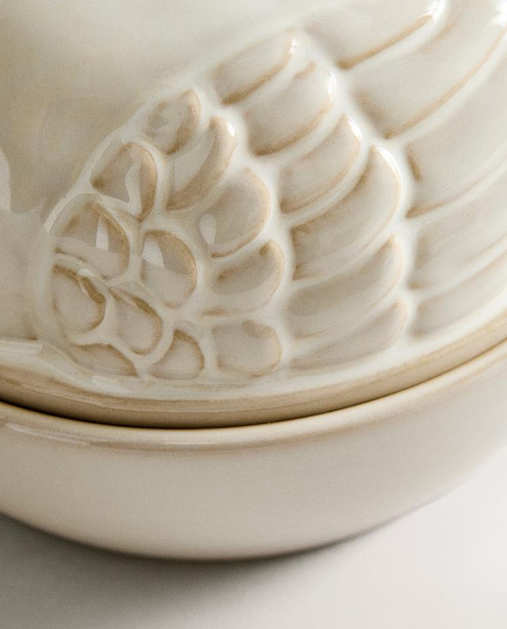 ZARA HOME КЕРАМИЧЕСКАЯ БАНКА ДЛЯ ХРАНЕНИЯ, КРЕМОВЫЙ