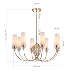 SL1402.253.08 Люстра подвесная ST-Luce Латунь/Прозрачный E14*8 40W ЭЛЕГРА