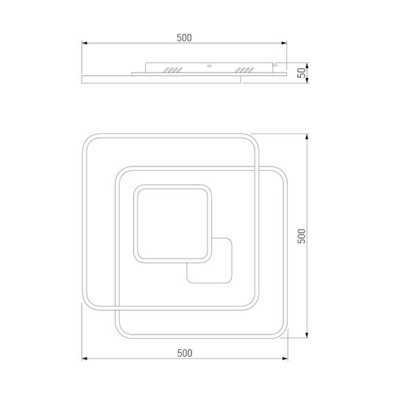 Потолочный светодиодный светильник Eurosvet Caroline 90255/1