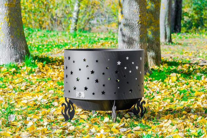 Костровая чаша Fire-House Звезды Премиум (с зольником), 100 см