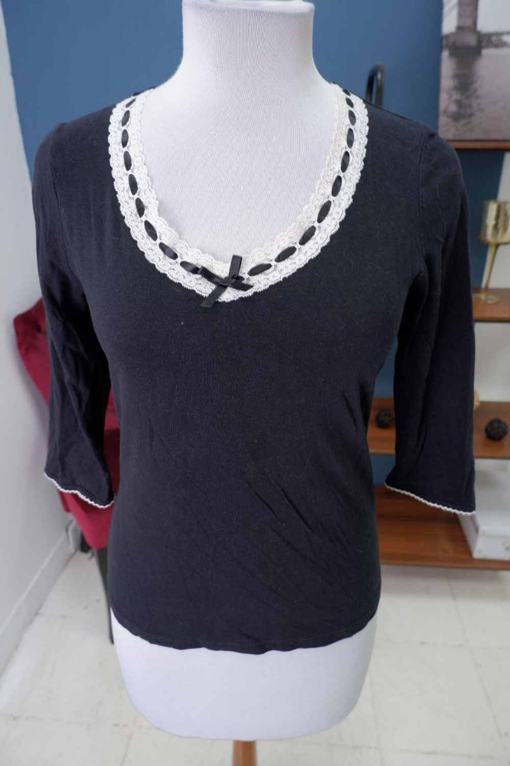 Джемпер Marks & Spencer с кружевом 44 размер