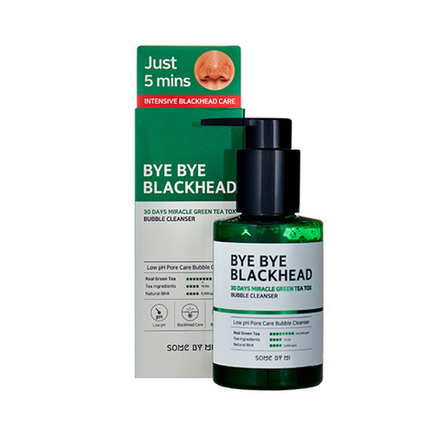 SOME BY MI BYE BYE BLACKHEAD 30 DAYS MIRACLE GREEN TEA TOX BUBBLE CLEANSER Пузырьковая маска-пенка для лица с экстрактом зеленого чая 120мл