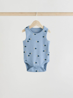 Боди без рукавов для малышей Next E57-853, 5 шт., Бежевый, Голубой, Мятный