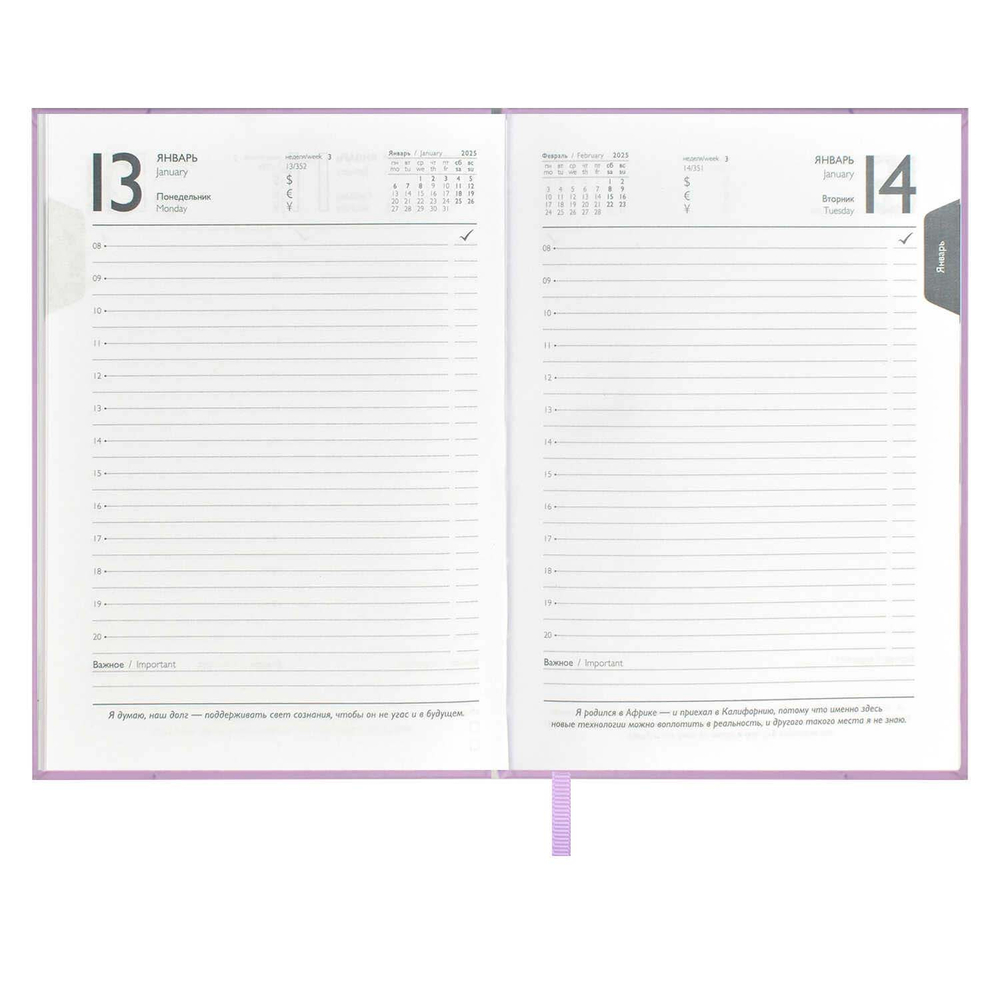 Ежедневник датированный 2025 ESCALADA, #ИЛОН МАСК, А6+, 176 л.