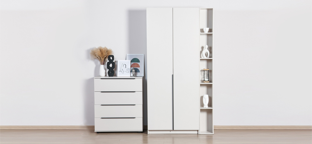 Рим 90 шкаф распашной 2Д+ящики 01 Кашемир