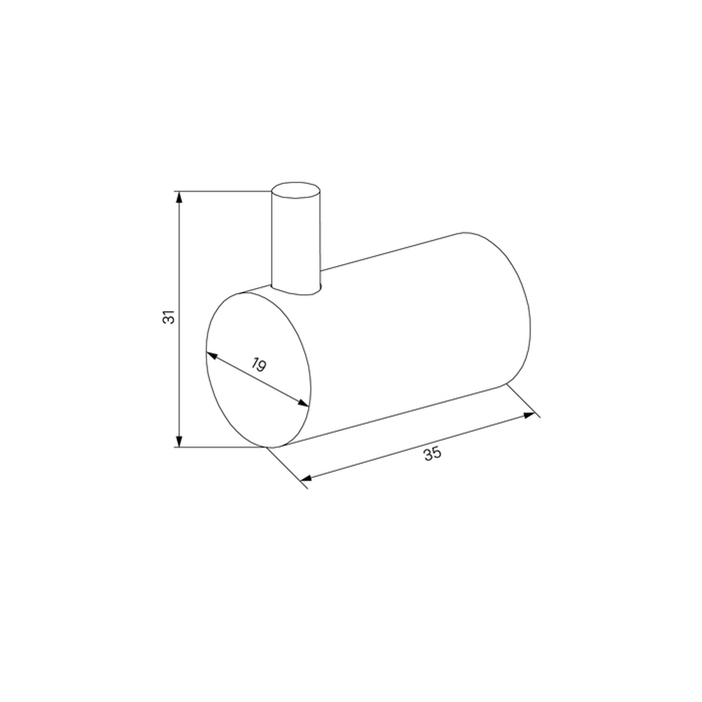 Крючки одинарные IDDIS Petite, черный матовый PET2SB3i41