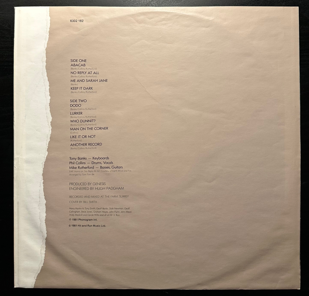 Genesis - Abacab (Голландия 1981г.)