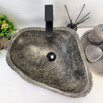 Каменная раковина из речного камня RS-63521 (48*42*15) 0122