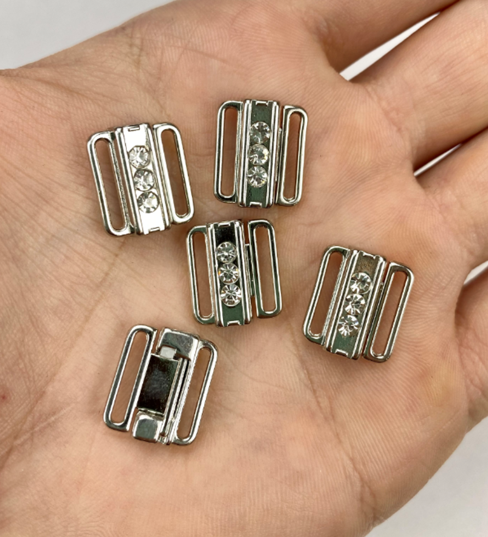 Застежка металл серебро 12 мм