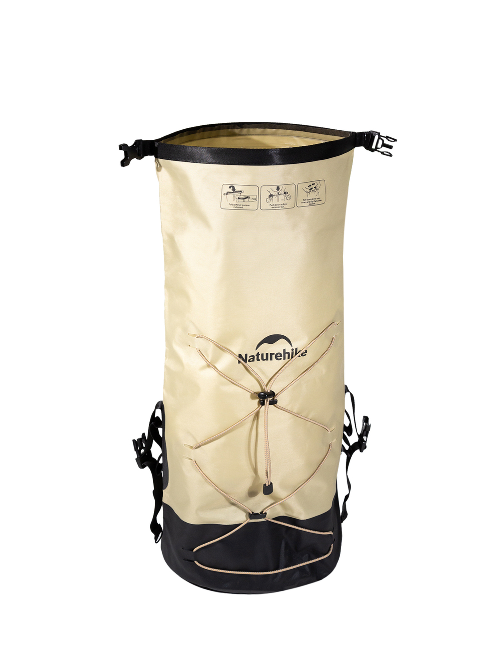 Герморюкзак Naturehike TB03-shimmer-TPU, 40л, бежевый (NH21FSB04)