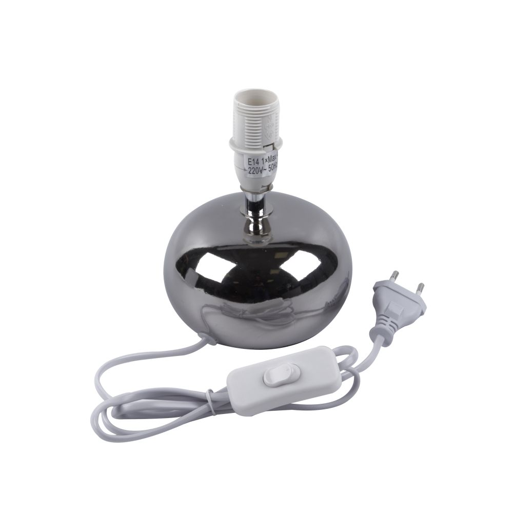 UML-B307 E14 SILVER-WHITE Светильник настольный декоративный под лампу Е14. 40W. Механический выключатель. Серебристый-Белый. ТМ Uniel