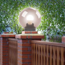 Садово-парковый светильник ЭРА НТУ 01-100-305 шар дымчатый на опору / кронштейн IP44 Е27 max100Вт d300mm