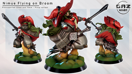 Миниатюра Техногоблин на метле 32-75мм