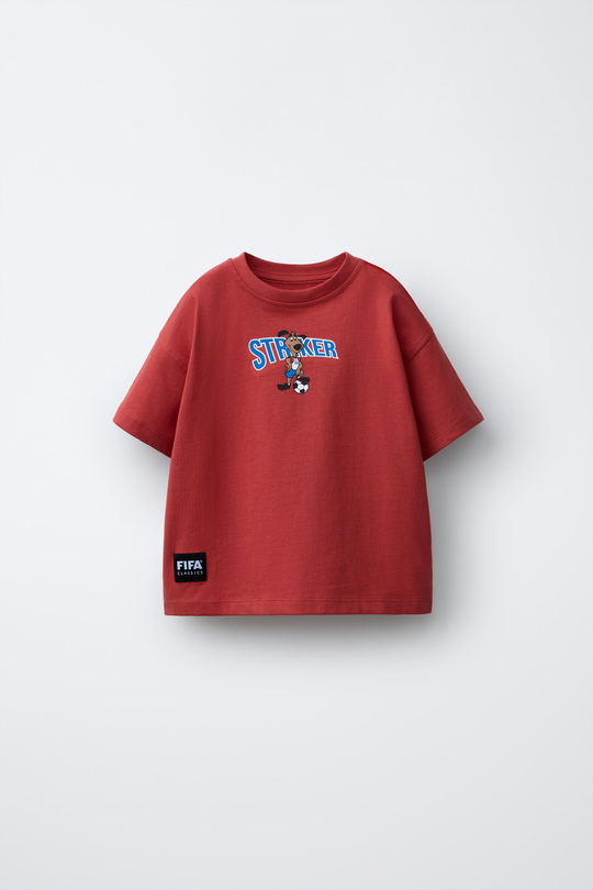 ZARA ФУТБОЛКА С ПРИНТОМ FIFA CLASSICS - FIFA WORLD CUP ™ 1998, КРАСНЫЙ