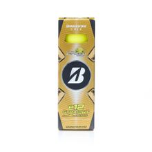 Мяч для гольфа Bridgestone e12 Straight Matte Yellow, BGB5CYX, 3 шт/уп, желтый
