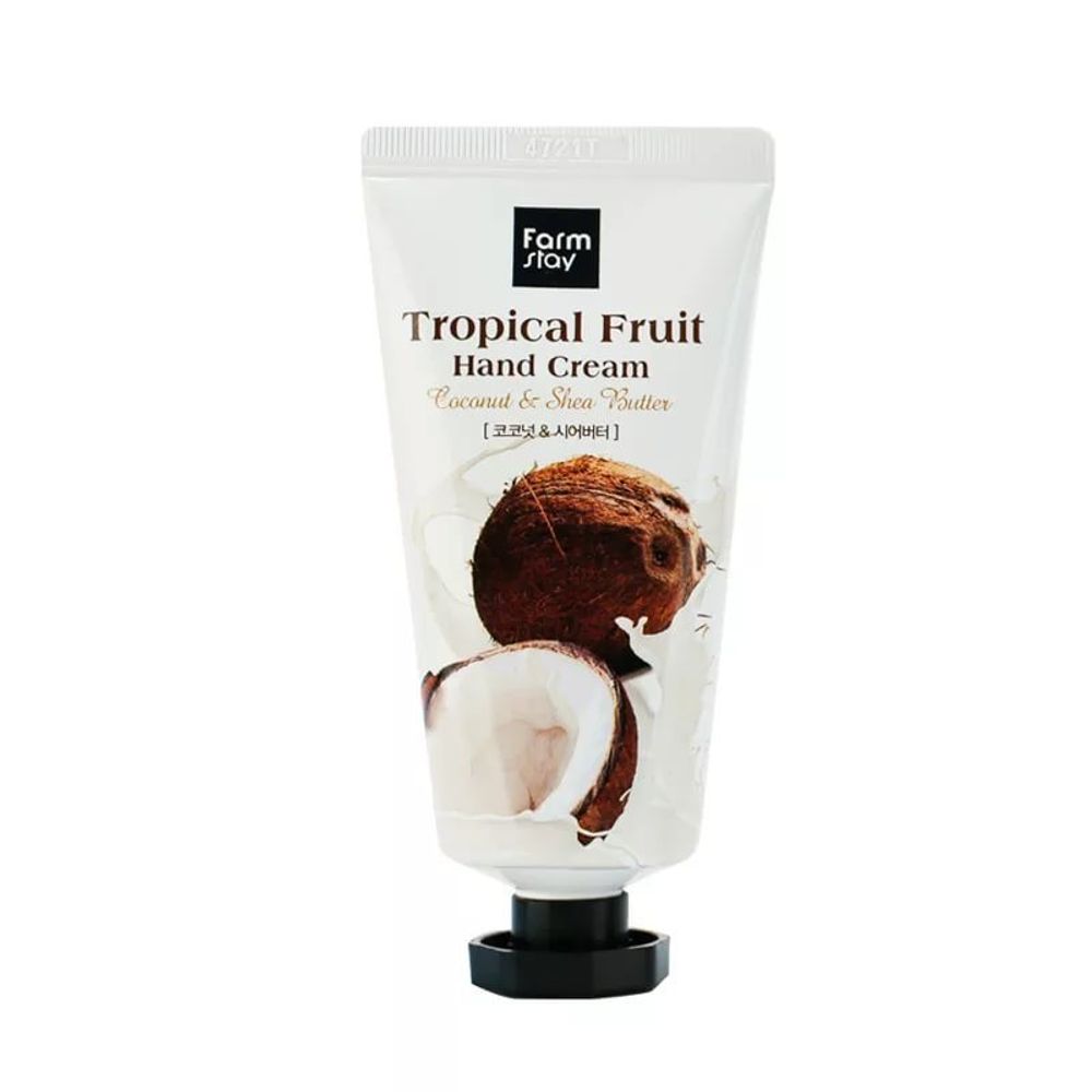 Крем для рук с кокосом и маслом ши FARMSTAY Tropical Fruit Hand Cream Coconut&amp;Shea Butter 50 мл