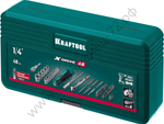 KRAFTOOL X-Drive 49 шт, Набор бит и головок с битодержателем и трещоткой (25816)