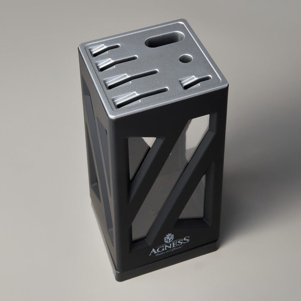 Набор ножей Agness на пласт.вращающейся подставке 8предм