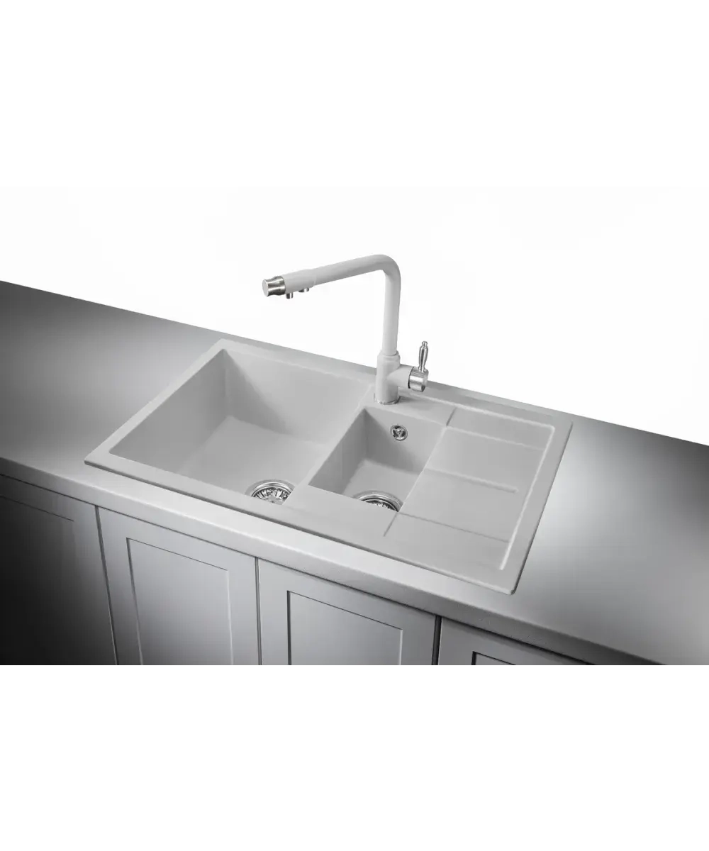 Кухонная мойка Kuppersberg MODENA 60 NL 1,5B1D GREY ROCK фото 2