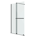 Душевая перегородка Niagara Nova NG-671-90BLACK (90х200) черный матовый,раздвижная,стекло прозрачное,1 место