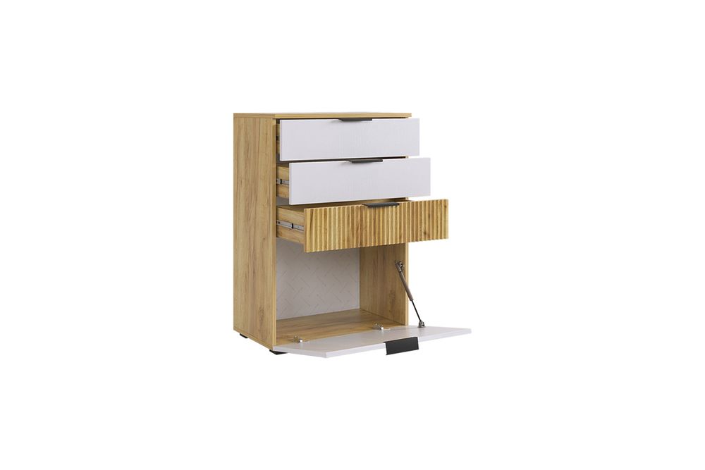 Комод Бери  600х354х863 (Дуб крафт золотой/Белое дерево), ЛДСП 16 мм, Мебельсон, г. Ижевск