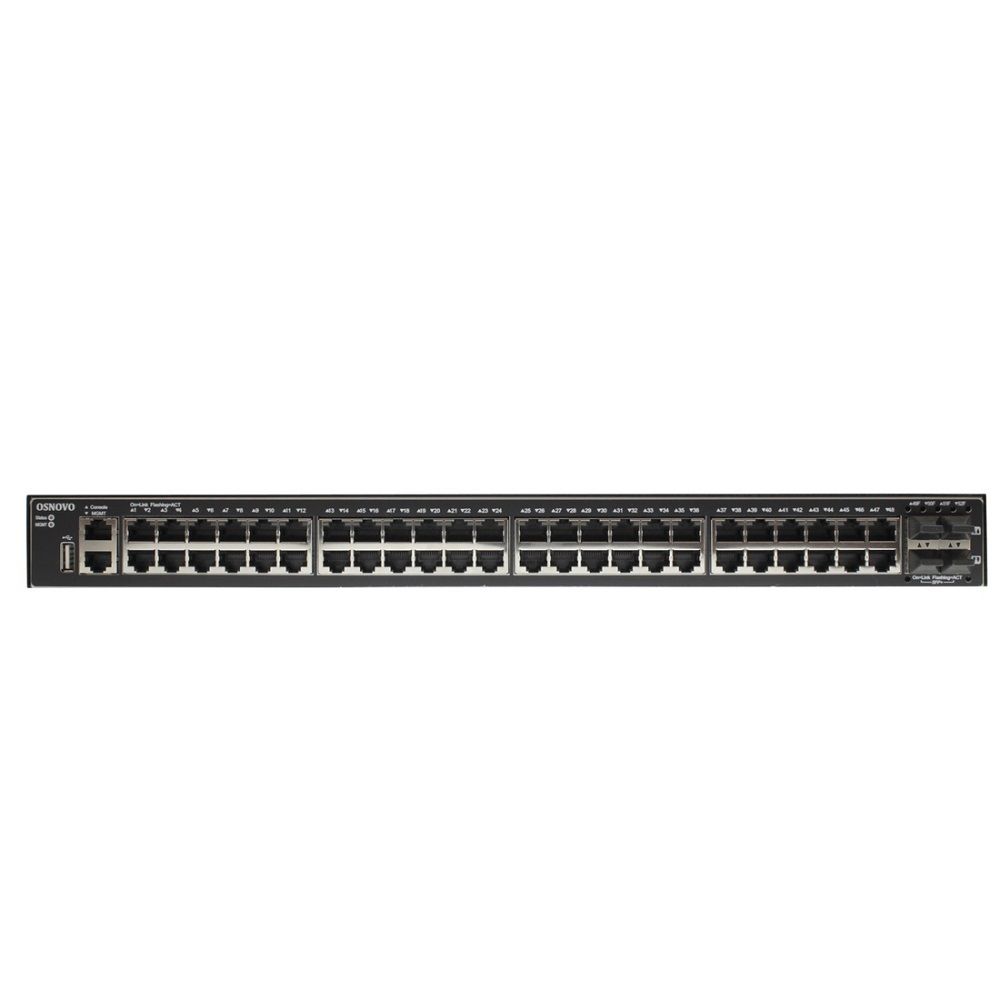 Управляемый стекируемый коммутатор на 48 портов Osnovo SW-48G4X-L3ST