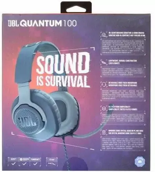 Компьютерная гарнитура JBL Quantum 100, blue